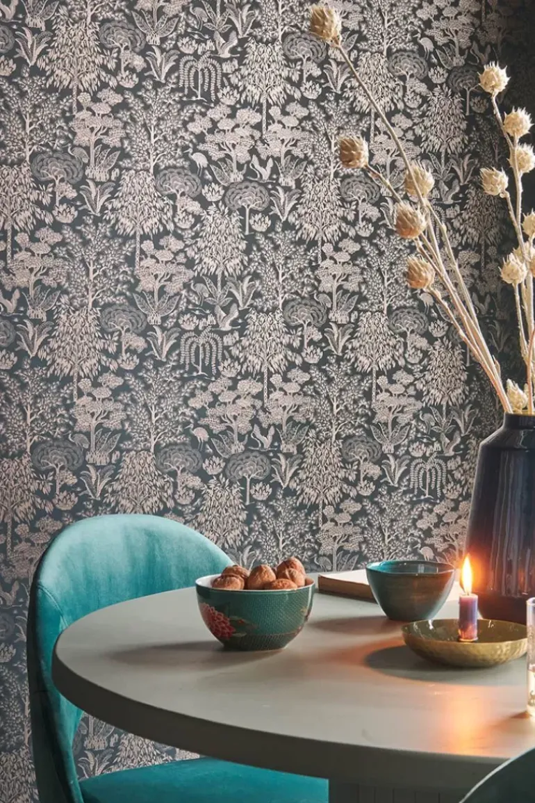 Pip Studio Origami Tree Vliestapete Dunkel /Rosegold