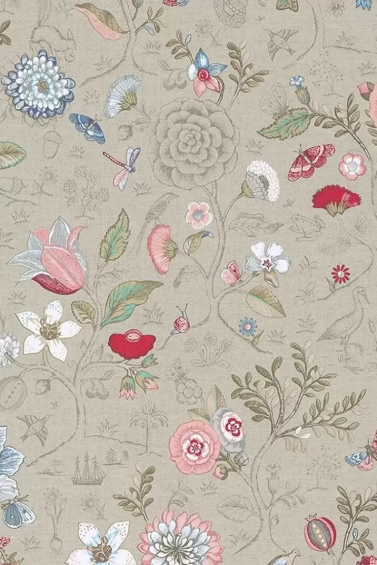 Pip Studio Spring To Life Vliestapete Khaki