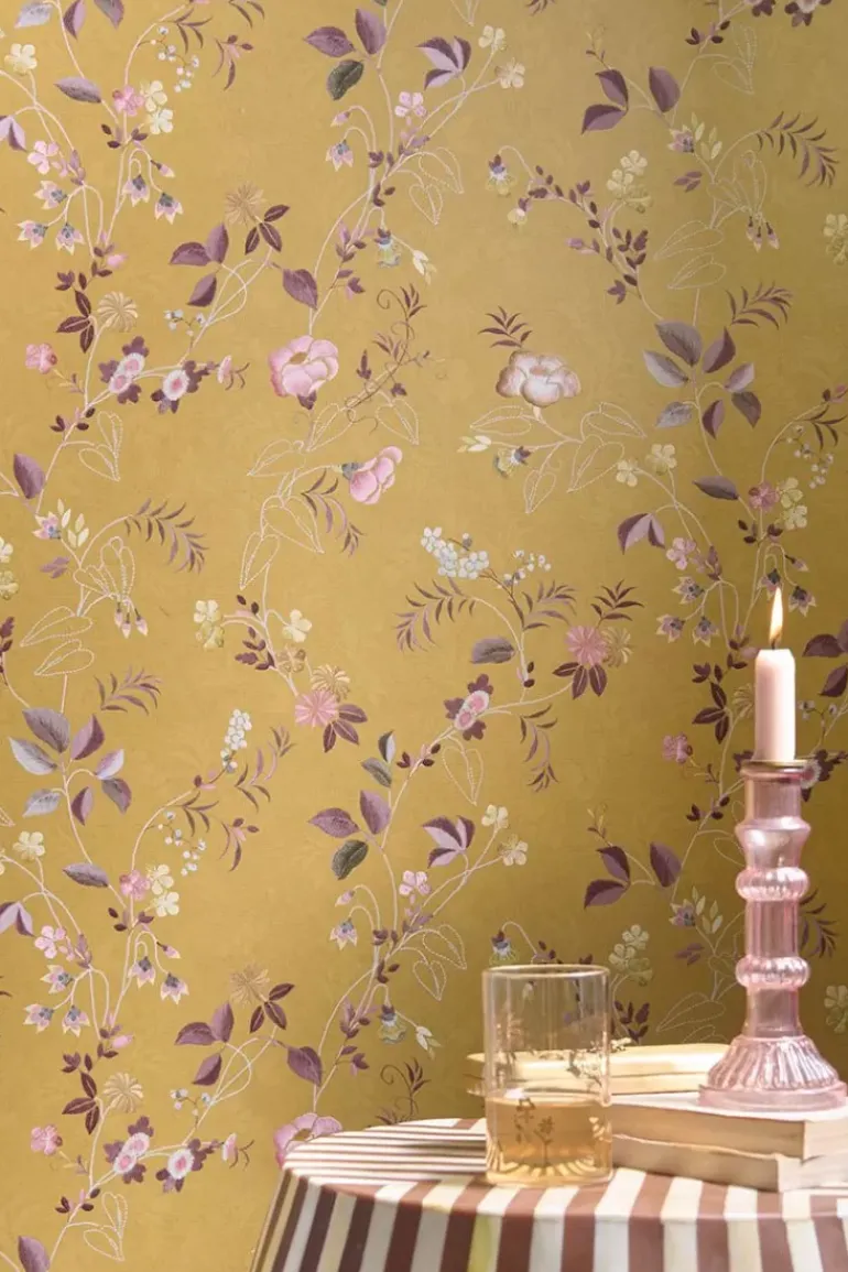 Pip Studio Tokyo Blossom Vliestapete Senf