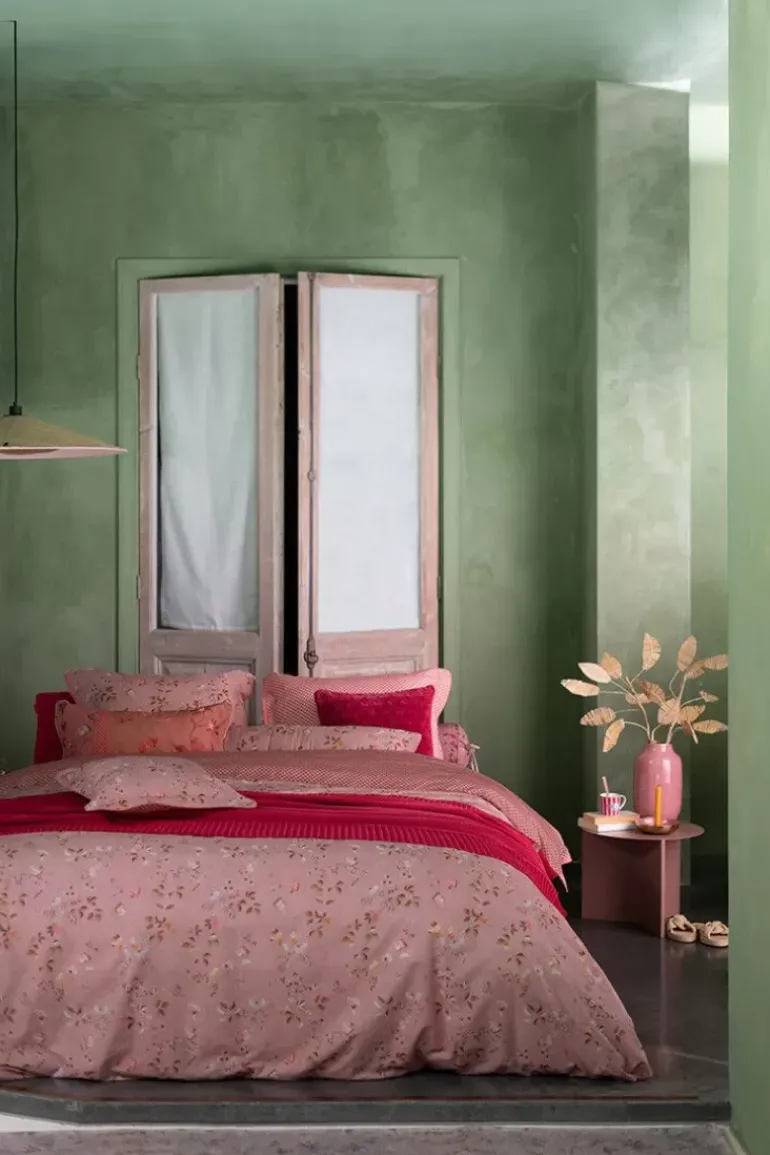 Quadratisches Zierkissen Tokyo Blossom Hellrosa