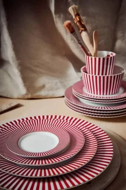 Royal Stripes Gebäckteller Dunkel 17Cm