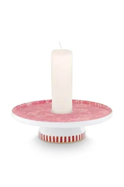 Royal Stripes Kerze Schale Blumen Rosa 14Cm