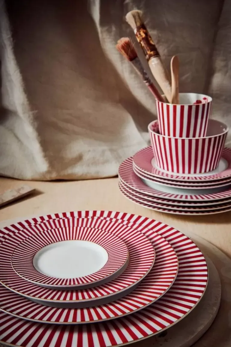Royal Stripes Petit Four Dunkelrosa 12Cm