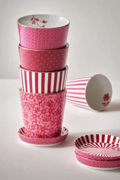 Royal Stripes Tasse Blumen & Teebeutelablage Dunkel