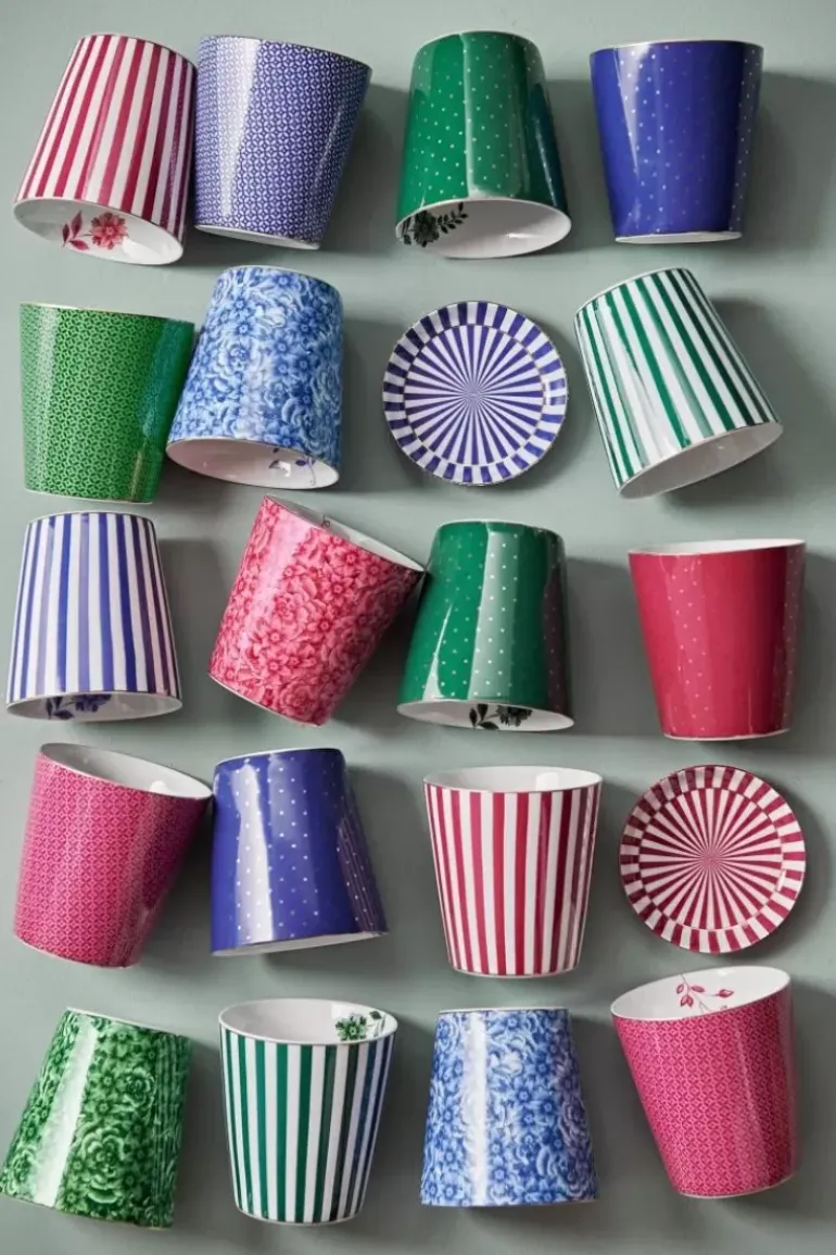 Royal Stripes Tasse Blumen & Teebeutelablage Dunkel