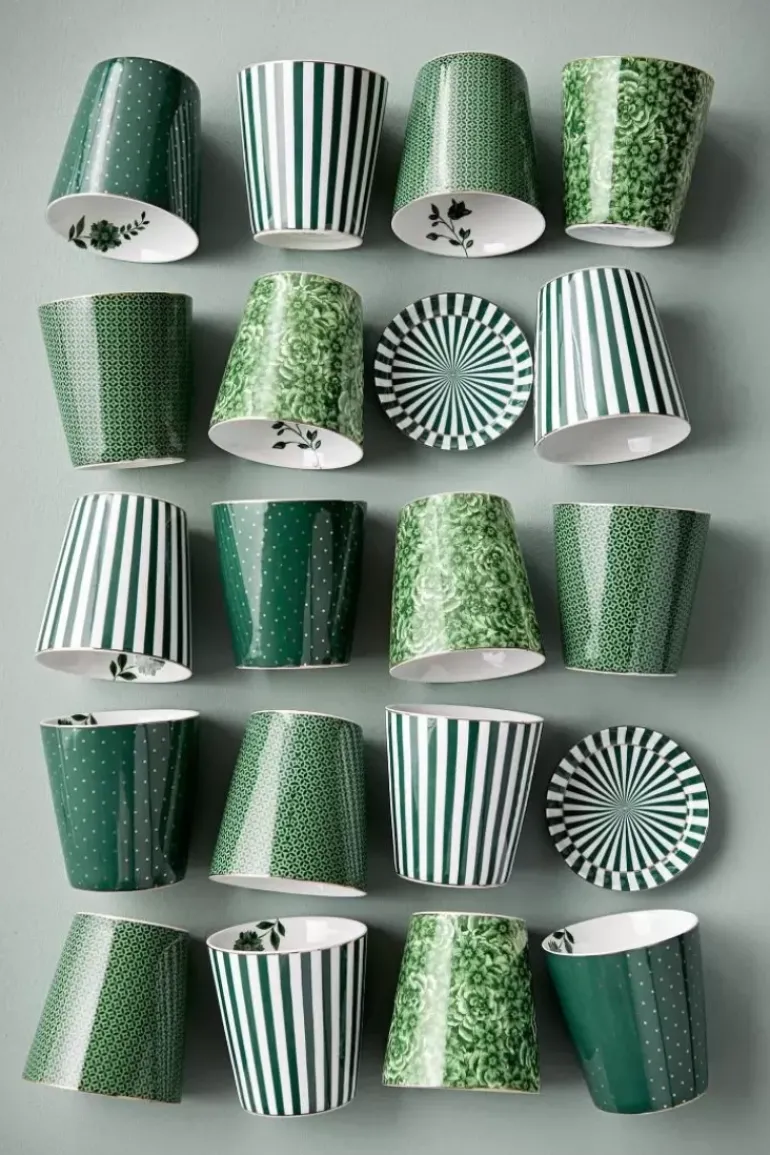 Royal Stripes Tasse Blumen & Teebeutelablage