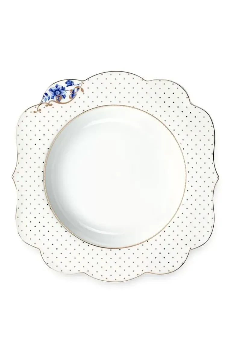 Royal White Suppenteller Golden Dots 23,5 Cm