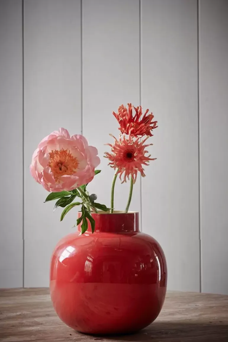 Runde Metall Vase 25 Cm