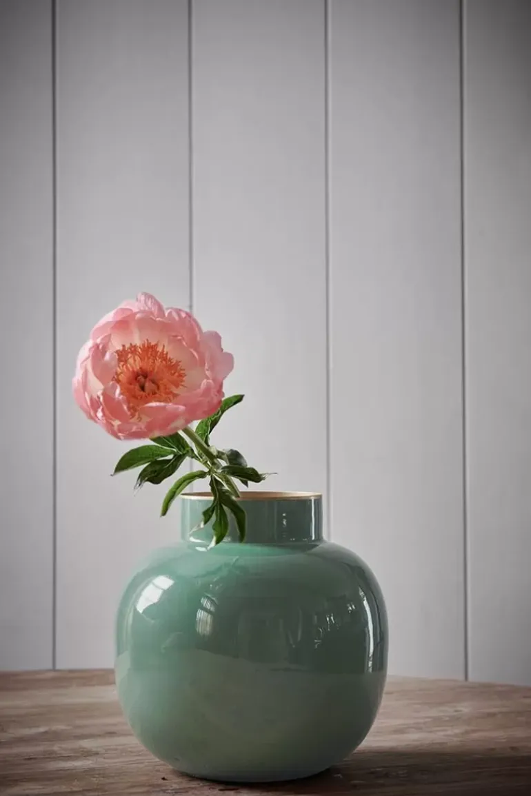Runde Metall Vase 25 Cm