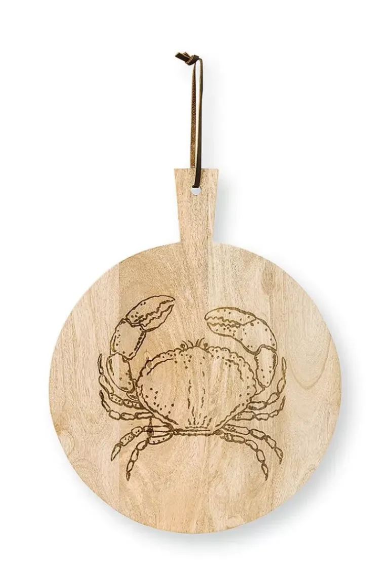 Runde Schale Holz Krabbe