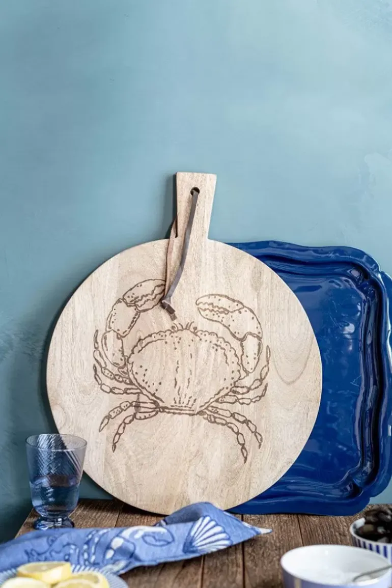 Runde Schale Holz Krabbe