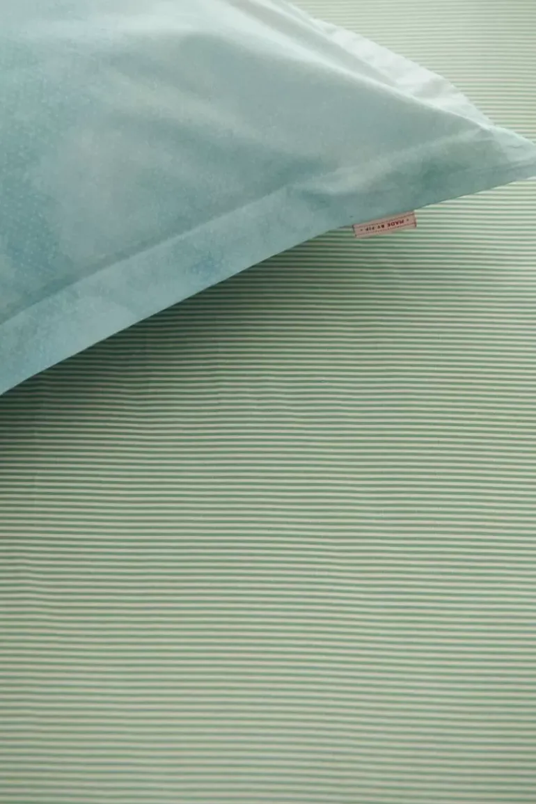 Spannbettlaken Duo Stripe Khaki