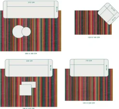 Teppich Jacquard Stripes By Pip Multi