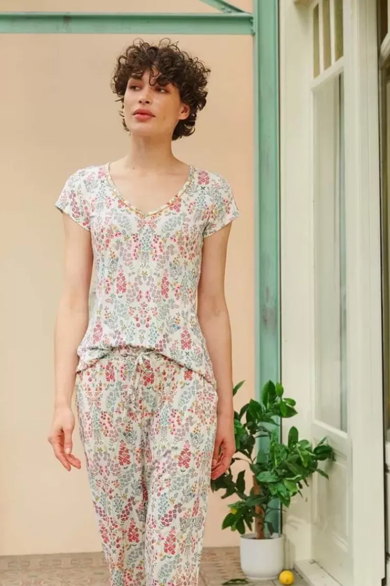 Top Kurze Armel Primavera Weis