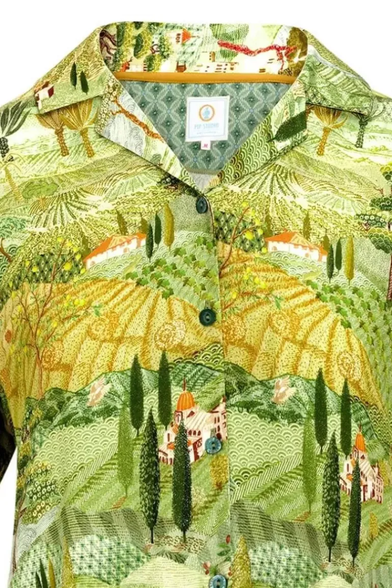 Top Kurze Armel Toscana Grun
