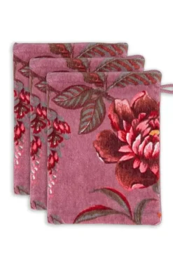 Waschlappen Set/3 Secret Garden Mauve 16X22Cm