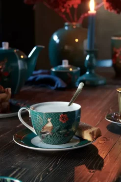 Winter Wonderland Cappuccino Tasse & Untertasse Grun