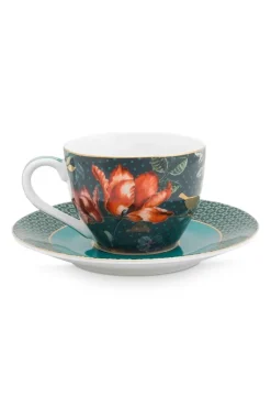 Winter Wonderland Espresso Tasse & Untertasse Dunkelblauw