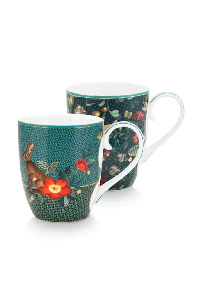 Winter Wonderland Set/2 Tasse Xl Grun