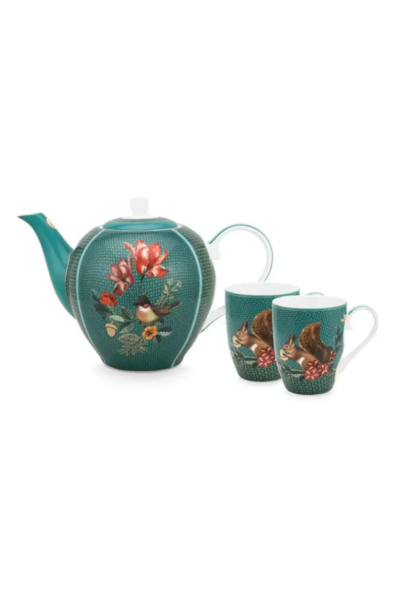Winter Wonderland Tea Set/3 Grun