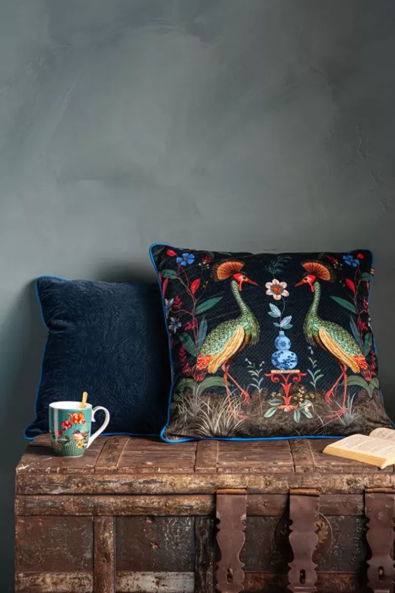 Zierkissen Quilted Dunkelblau